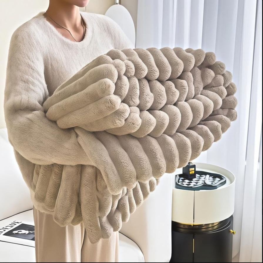 Couverture chauffante Beige